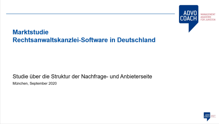 Deckblatt Kanzleisoftwaremarkt Deutschland 2020