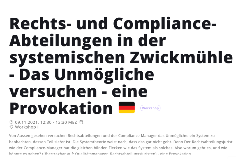 Vortrag systemische Zwickmühle